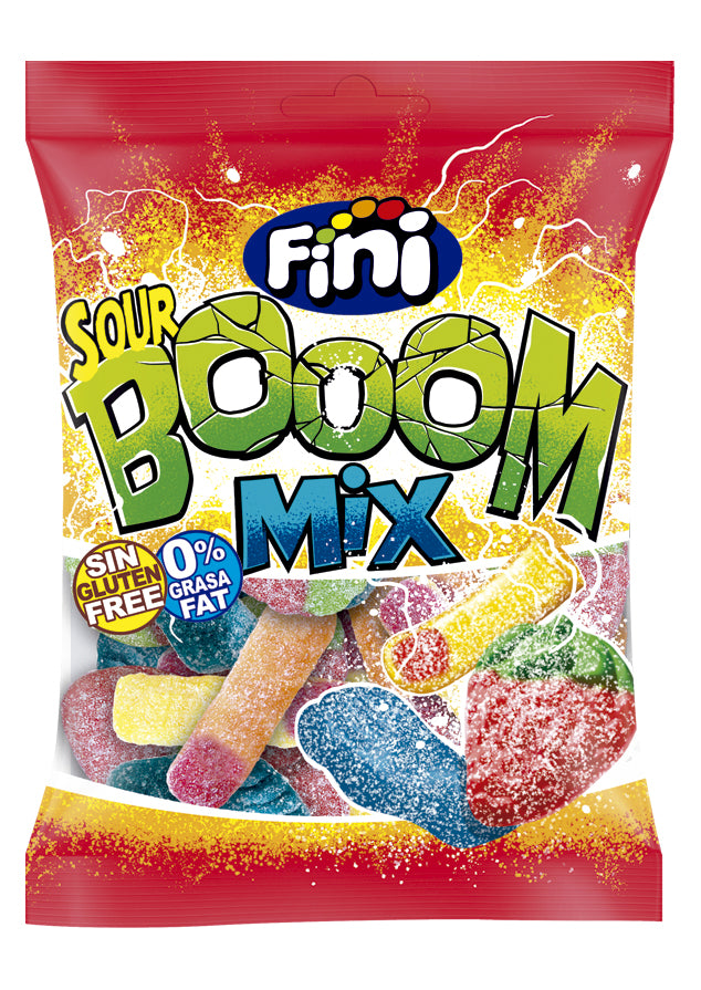 Sour Boom Fini Bolsita de 100 gramos.