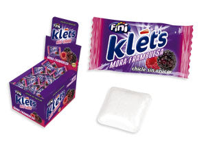 Chicle Klet's Mora Fini Estuche de 200 unidades.
