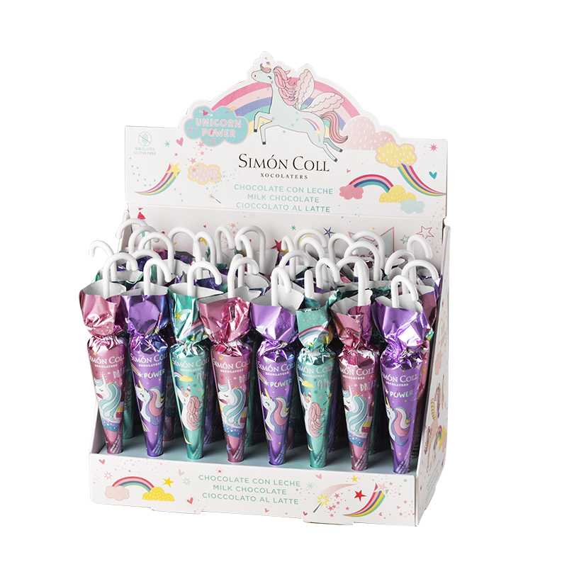Sombrillas Chocolate Simon Coll de 32 unidades