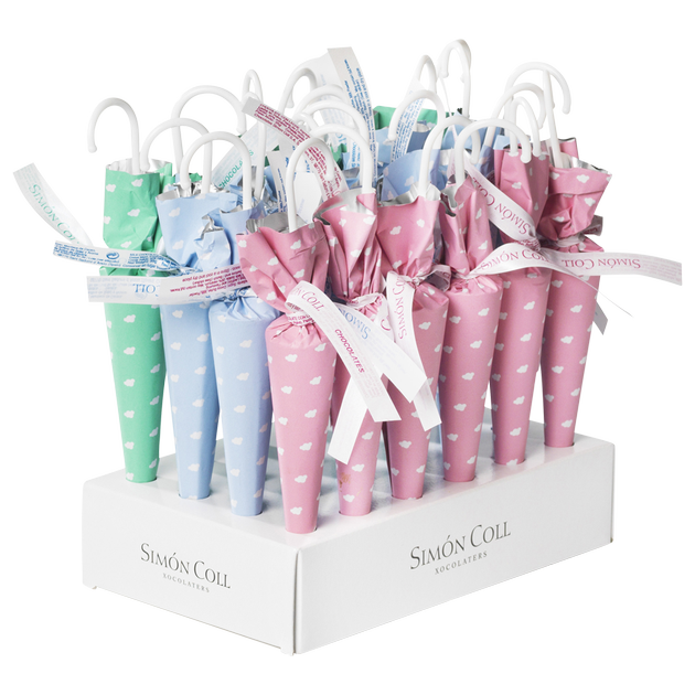 Sombrillas Chocolate Simon Coll de 24 unidades