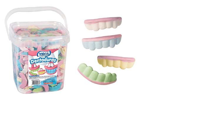 Dentaduras Foam Vidal Tarro de 200 unidades.
