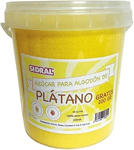 Azúcar Para Preparar Algodón Plátano Tarro de 1.2kg.