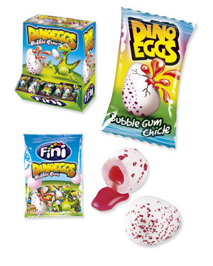 Chicle Huevos Dinosaurio Fini Estuche de 200 unidades.