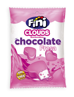 Corazones Chocolate Fresa Fini Bolsita de 80 gramos.