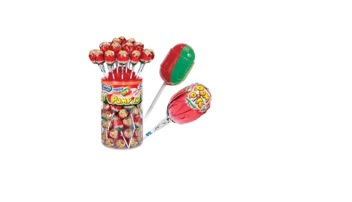 Mega Pompito Sandía Vidal Tarro de 40 unidades.