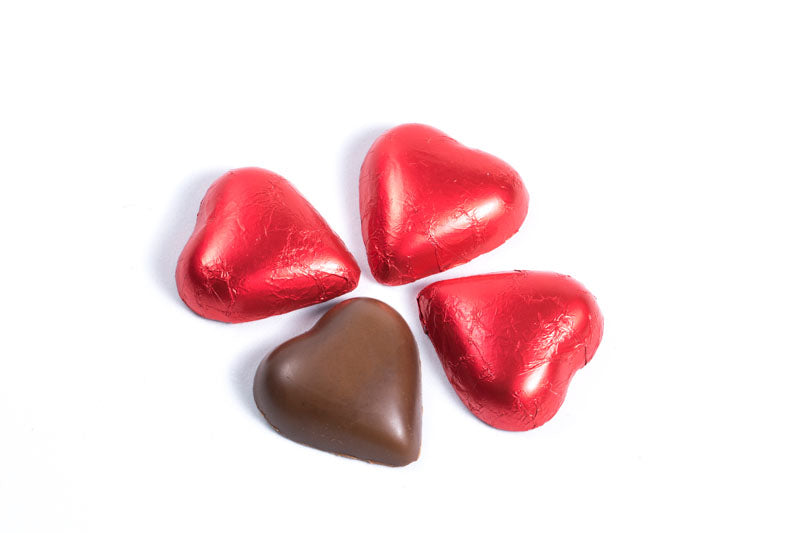 Corazones Chocolate Rojos Bolsa de 1kg.