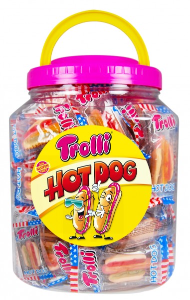 Hot Dog Trolli Tarro de 60 unidades.