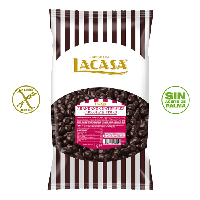 Arándanos Chocolate Negro Lacasa Bolsa de 1kg.