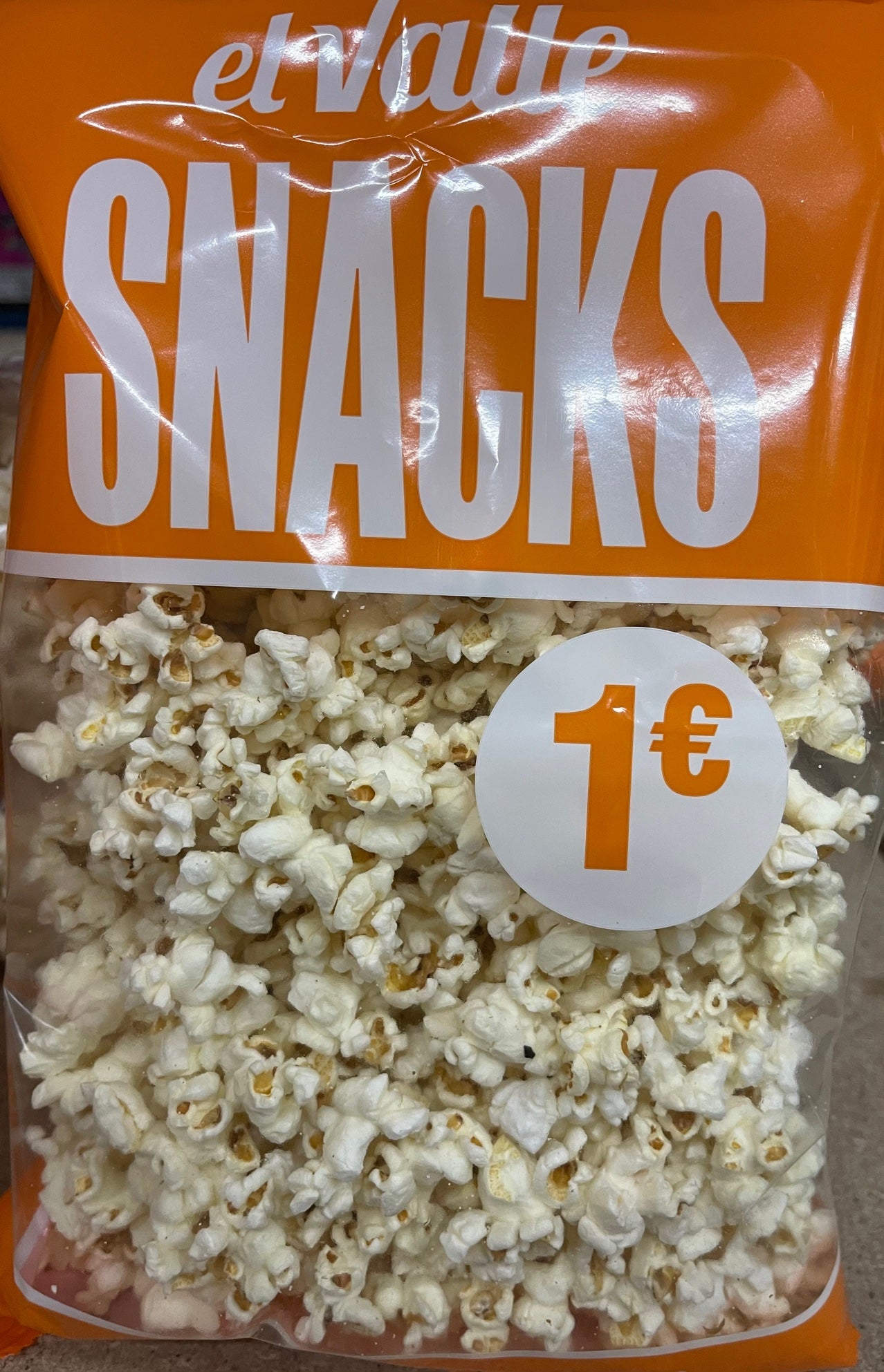 Palomitas Saladas El Valle Bolsa de 110 gramos.