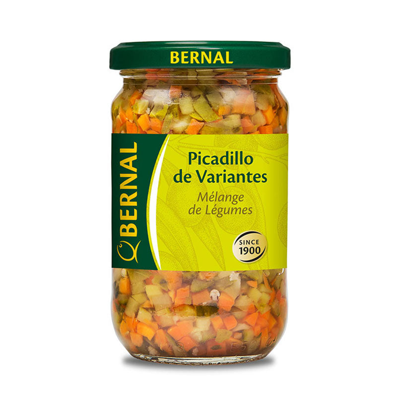 Picadillo de Variantes Bernal Bote Cristal de 200 gramos.