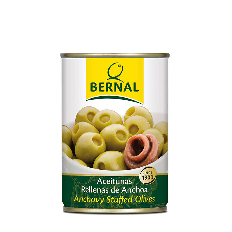 Aceituna Rellena de Anchoa Bernal Lata de 120 gramos.