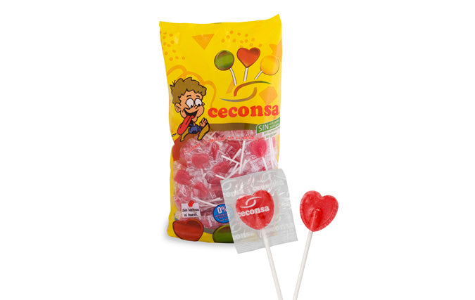Piruletas Corazón Bolsa con 200 unidades
