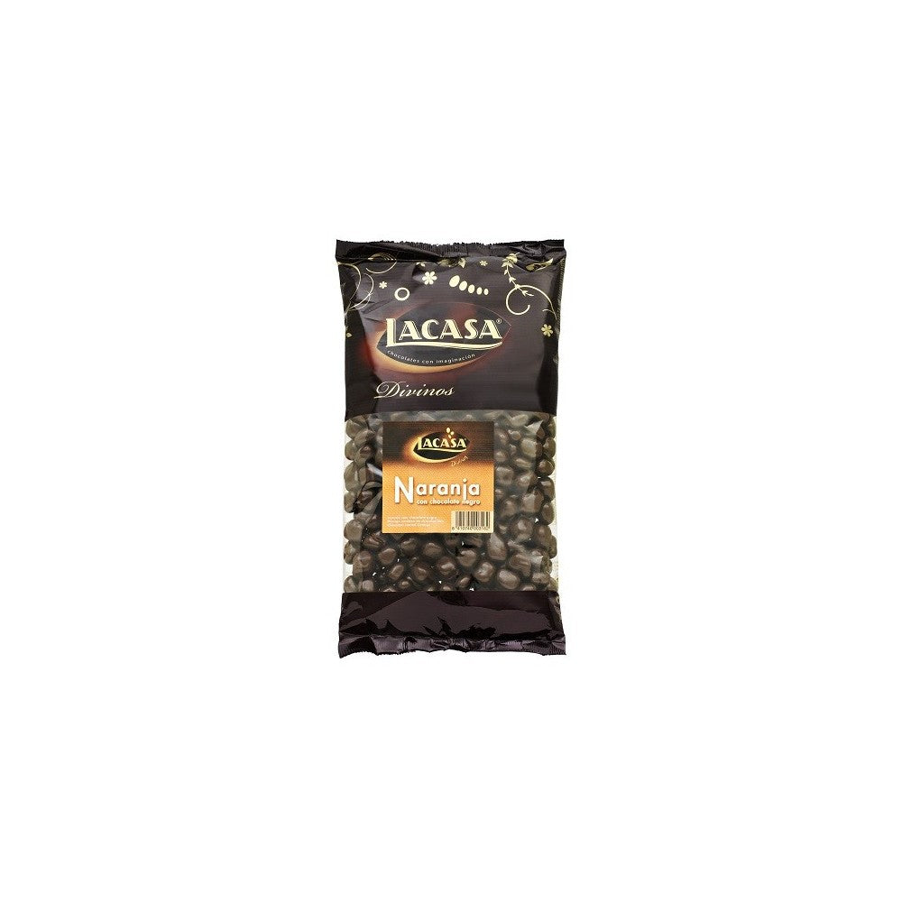 Dados de Naranja con Chocolate negro Lacasa Bolsa de 1kg.
