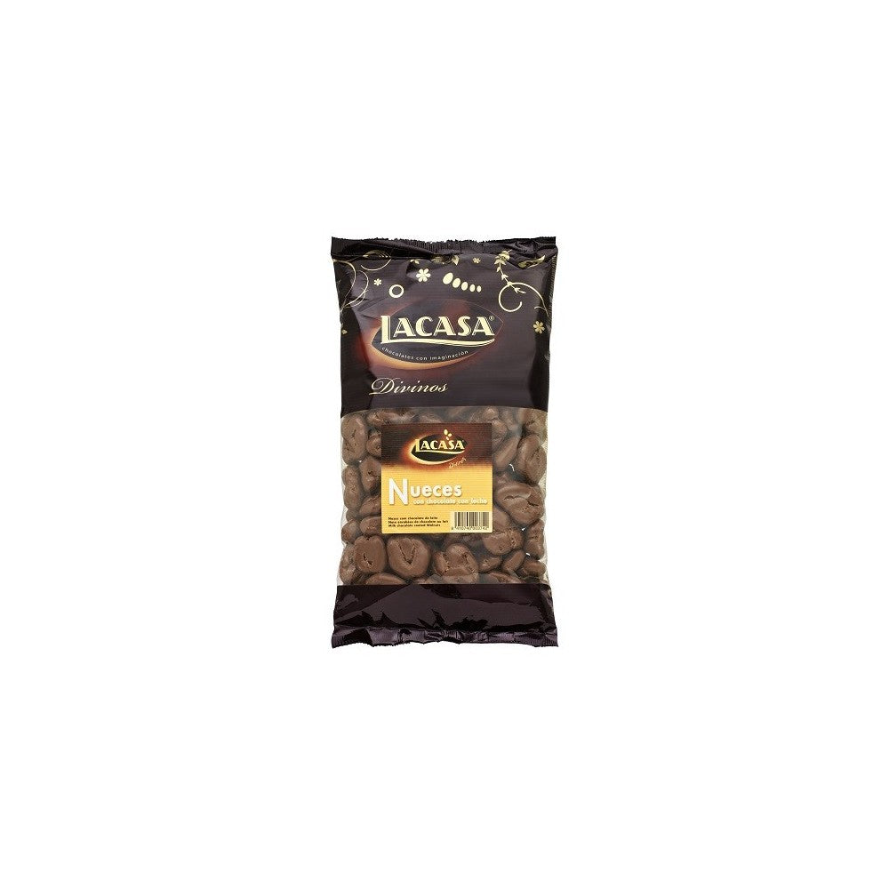 Nueces Chocolate con Leche Lacasa Bolsa de 1kg.