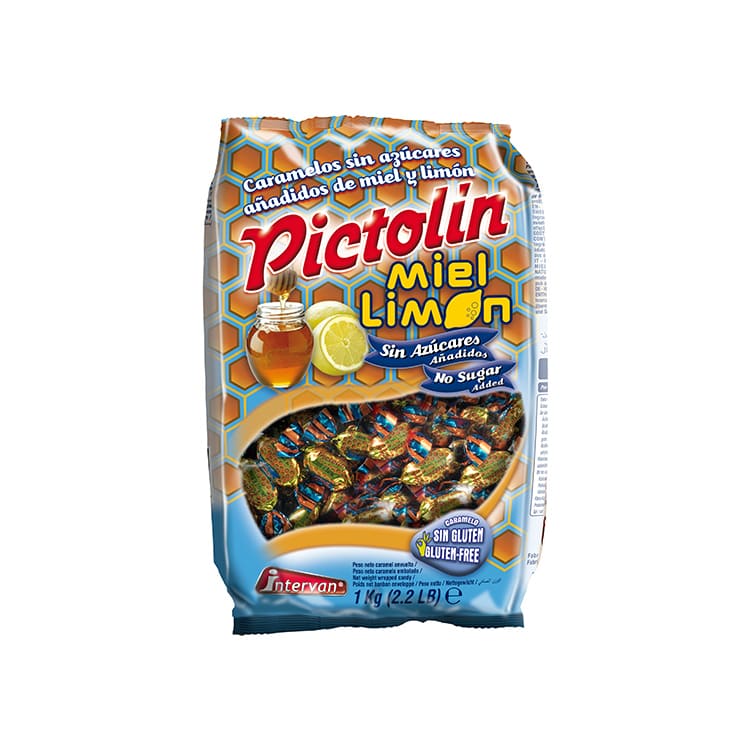 Pictolin Miel y Limón Sin Azúcar Bolsa de 1kg.