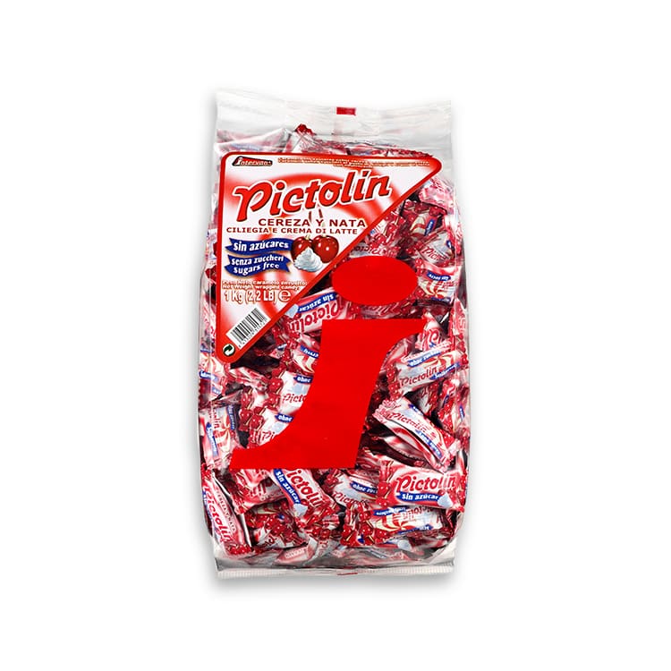 Pictolin Cereza y Nata Sin Azúcar Bolsa de 1kg.