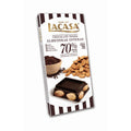 Chocolate 70% Cacao Con Almendras Lacasa Tableta de 200 gramos.