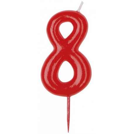 Vela Roja Número 8
