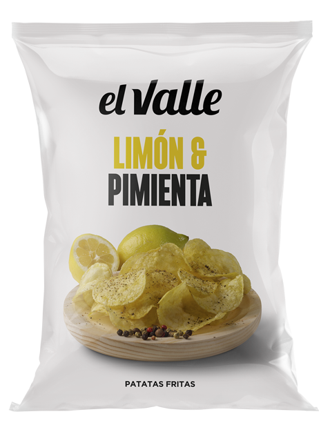 Patatas Fritas Limón y Pimienta El Valle Bolsa de 130gr.
