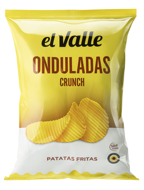 Patatas Fritas Onduladas 150gr El Valle.