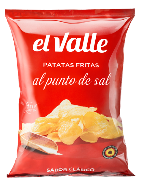 Patatas Fritas Punto de Sal 130gr El Valle.