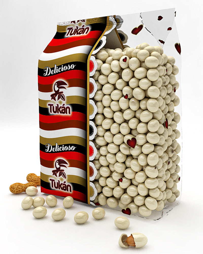 Cacahuete Chocolate Blanco Prunita Bolsa de 1kg.